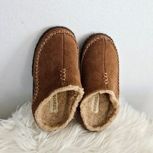 Sorel Falcon Ridge Brown Faux Fur Toddlers Slippers Size 12Y🌴✌️